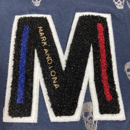  MARK&LONA マークアンドロナ 半袖ポロシャツ スカル柄刺繍 サイズS ゴルフウェア