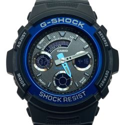 ◎◎ CASIO カシオ G-SHOCK ジーショック AW-591 クォーツ メンズ 腕時計 ブラック x ブルー Bランク