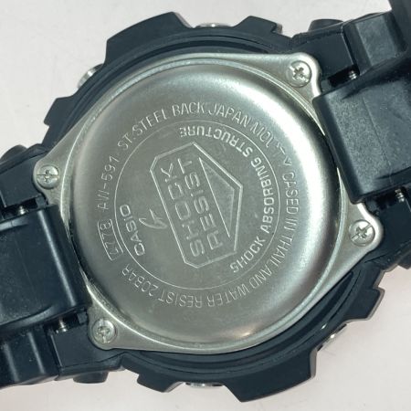  CASIO カシオ G-SHOCK ジーショック AW-591 クォーツ メンズ 腕時計 ブラック x ブルー
