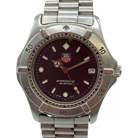  TAG HEUER タグホイヤー プロフェッショナル 200m クォーツ メンズ 腕時計 WE-1110-R 本体のみ カレンダーズレ不具合有