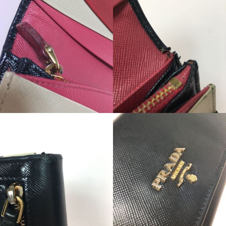 PRADA プラダ 長財布 サファイアーノ 1MH132 バイカラー 使用j感あり
