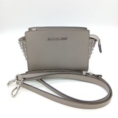  MICHAEL KORS マイケルコース ショルダーバッグ ポシェット ミニ スタッズ 35S9SSMC0L グレー Bランク