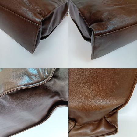  CHANEL シャネル ココマーク チェーン トートバック ブラウン