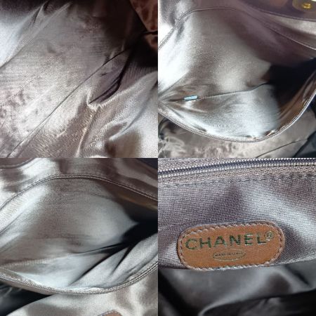  CHANEL シャネル ココマーク チェーン トートバック ブラウン