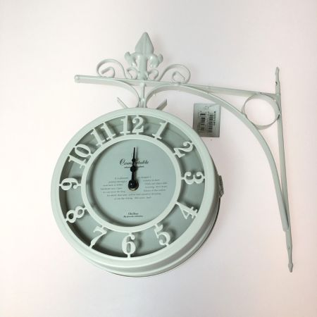  SPICE of Life OLD STREET 壁掛け両面時計 ホワイト NHE801-WH