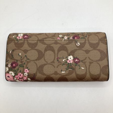  COACH コーチ 長財布 フローラル プリント スリム エンベロープ F29395 カーキマルチカラー