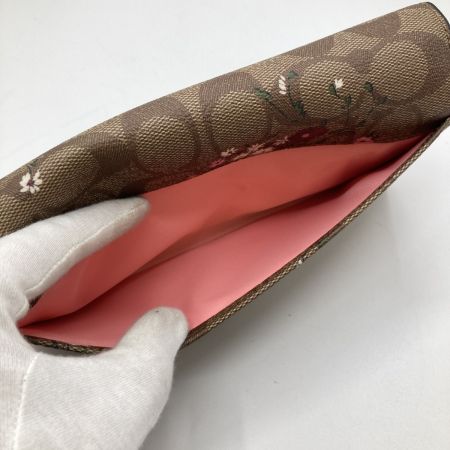  COACH コーチ 長財布 フローラル プリント スリム エンベロープ F29395 カーキマルチカラー