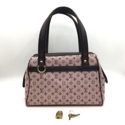 ◎◎ LOUIS VUITTON ルイヴィトン ジョセフィーヌPM ハンドバッグ ボストンバッグ キャンバス レザー チェリー M92314 ピンク Bランク