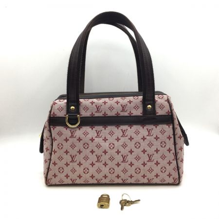  LOUIS VUITTON ルイヴィトン ジョセフィーヌPM ハンドバッグ ボストンバッグ キャンバス レザー チェリー M92314 ピンク