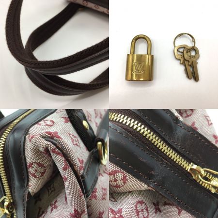  LOUIS VUITTON ルイヴィトン ジョセフィーヌPM ハンドバッグ ボストンバッグ キャンバス レザー チェリー M92314 ピンク