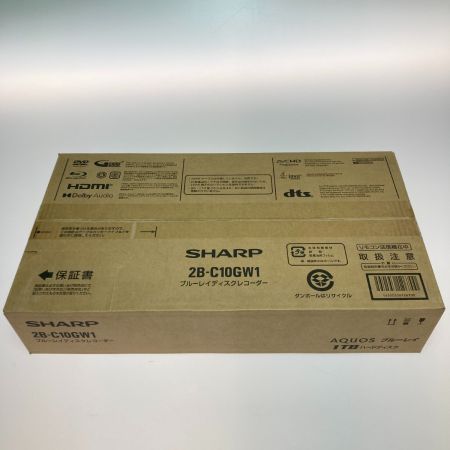  SHARP シャープ AQUOS アクオス Blu-ray ブルーレイディスクレコーダー 1TB 2B-C10GW1