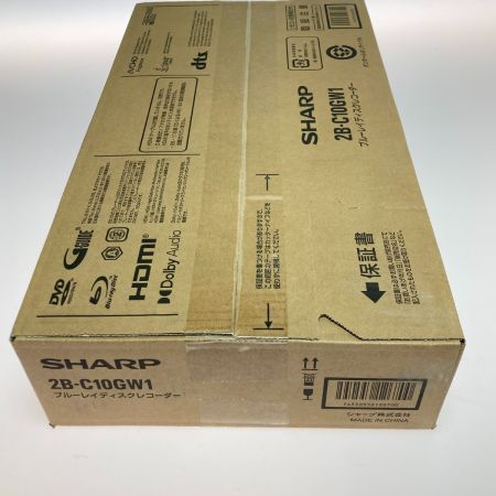  SHARP シャープ AQUOS アクオス Blu-ray ブルーレイディスクレコーダー 1TB 2B-C10GW1