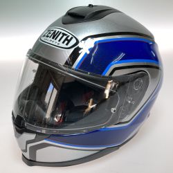 ◎◎ ZENITH ゼニス バイクヘルメット フルフェイス サンバイザーモデル YF-9 サイズL スポーツストライプ ブルー Bランク