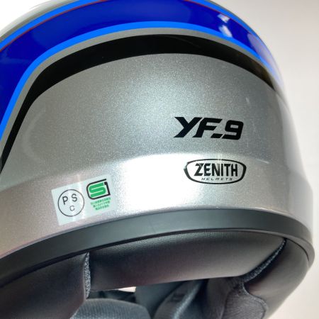  ZENITH ゼニス バイクヘルメット フルフェイス サンバイザーモデル YF-9 サイズL スポーツストライプ ブルー