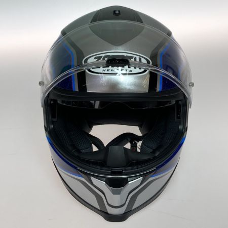  ZENITH ゼニス バイクヘルメット フルフェイス サンバイザーモデル YF-9 サイズL スポーツストライプ ブルー