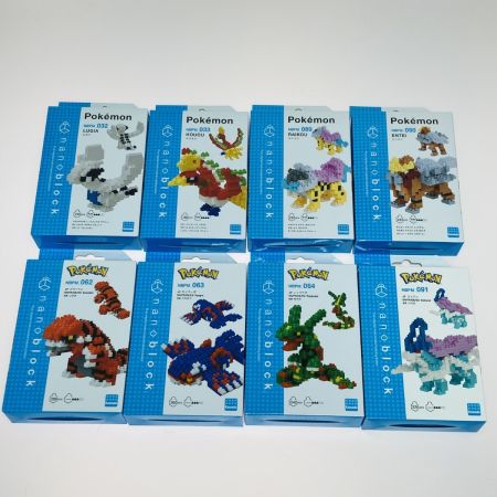  カワダ ナノブロック ポケットモンスター ポケモン 8体 まとめ ルギア ホウオウ カイオーガ グラードン レックウザ ライコウ エンテイ スイクン