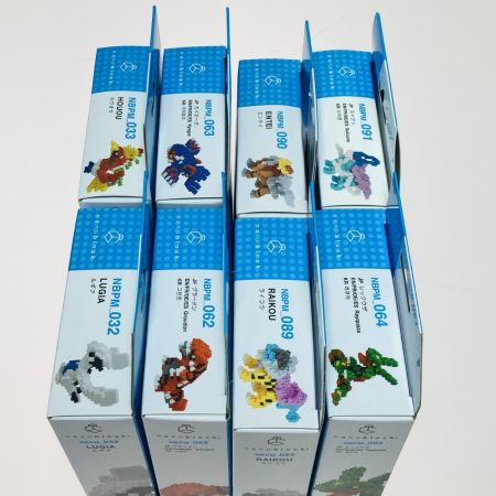  カワダ ナノブロック ポケットモンスター ポケモン 8体 まとめ ルギア ホウオウ カイオーガ グラードン レックウザ ライコウ エンテイ スイクン