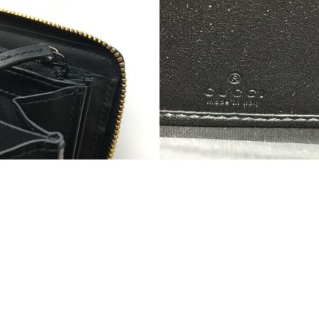  GUCCI グッチ グッチシマ ラウンドファスナー長財布 レザー 黒  307980 ブラック