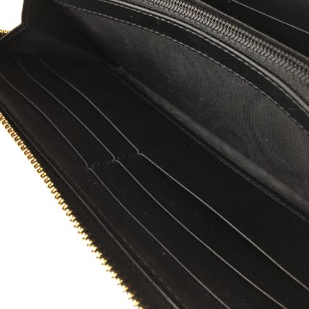  GUCCI グッチ グッチシマ ラウンドファスナー長財布 レザー 黒  307980 ブラック