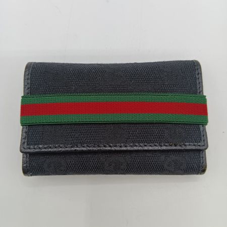  GUCCI グッチ 6連キーケース GG 箱付 154450・493075 ブラック