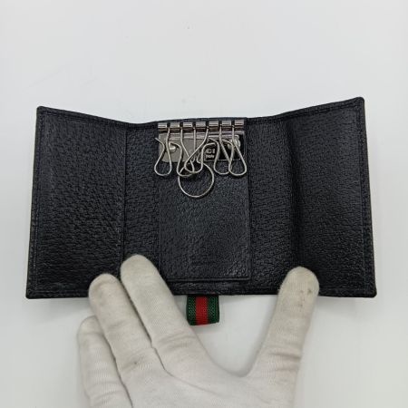  GUCCI グッチ 6連キーケース GG 箱付 154450・493075 ブラック