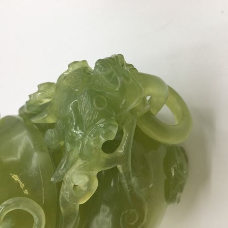   中国美術　 翡翠　 香炉　 三足香炉　 龍 中古品