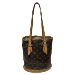 ◎◎ LOUIS VUITTON ルイヴィトン モノグラム プチ・バケット トートバッグ M42238 ブラウン ポーチ欠品 Cランク