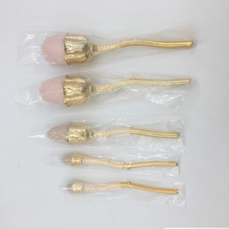  Franc Franc フランフラン  ロッサ メイクアップブラシ セット 　シヴ デュアルオーバルヘアブラシ シャイニー ピンクゴールド