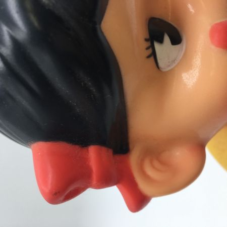   不二家 首振り人形 ペコちゃん きざみ目 ソフビ　頭ネジ1本