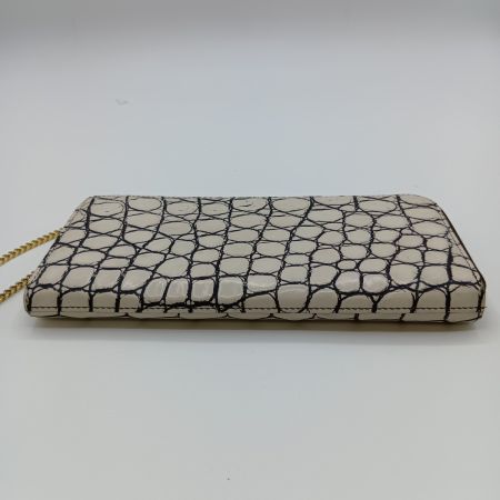  BEAUGRAND ボーグラン バングルウォレット L字ファスナー 長財布 クロコ ホワイト