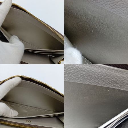  BEAUGRAND ボーグラン バングルウォレット L字ファスナー 長財布 クロコ ホワイト