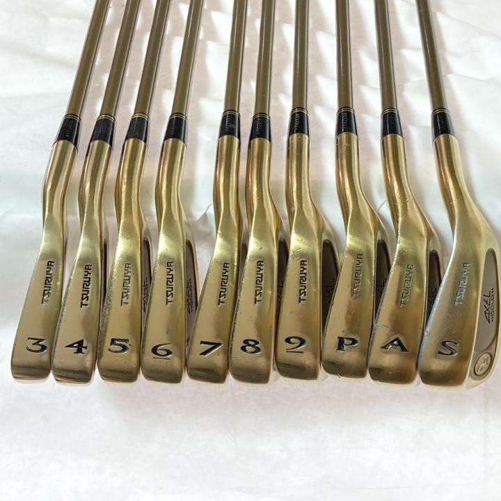 つるや AXEL GOLD 3-9.P.A.S 10本 アイアンセット - 中古スポーツ
