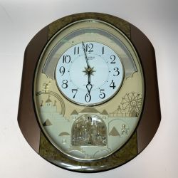 ◎◎ RHYTHM からくり時計 スモールワールド パルタージュ リズム時計 電波時計 4MN473RA Bランク