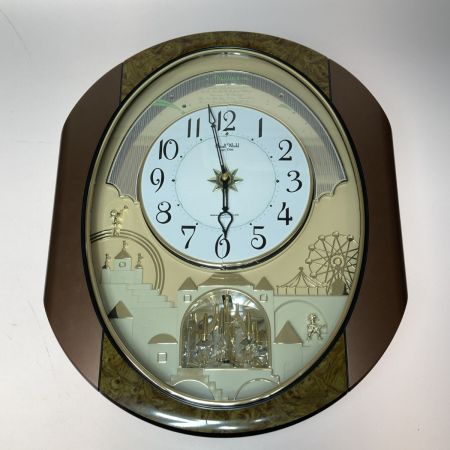  RHYTHM からくり時計 スモールワールド パルタージュ リズム時計 電波時計 4MN473RA