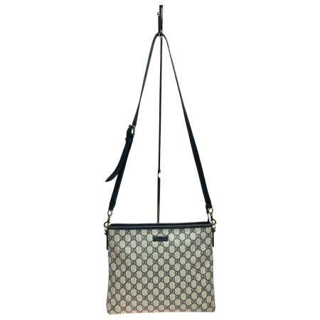  GUCCI グッチ ショルダーバッグ GGスプリーム×レザー 388924 525040 ブラック