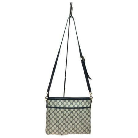  GUCCI グッチ ショルダーバッグ GGスプリーム×レザー 388924 525040 ブラック