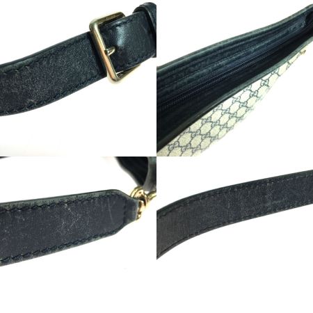  GUCCI グッチ ショルダーバッグ GGスプリーム×レザー 388924 525040 ブラック