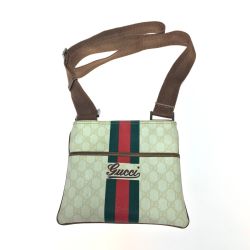 ◎◎ GUCCI グッチ シェリーライン ショルダーバッグ GGスプリーム×レザー 189817 497927 Bランク