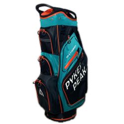 ◎◎  PYKES PEAK PP-2.0 キャディバッグ 9.5型 14分割 2.4kg グリーン x ブラック Bランク