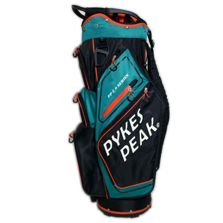   PYKES PEAK PP-2.0 キャディバッグ 9.5型 14分割 2.4kg グリーン x ブラック