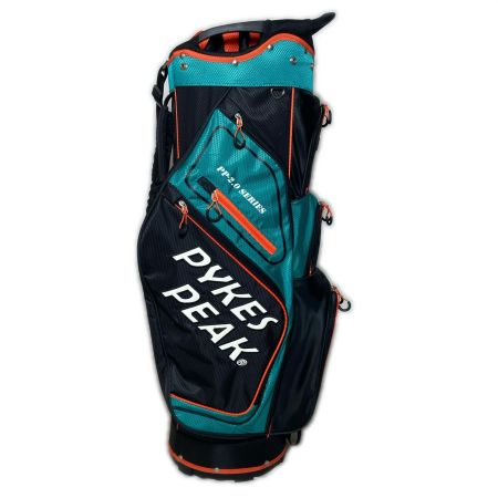   PYKES PEAK PP-2.0 キャディバッグ 9.5型 14分割 2.4kg グリーン x ブラック