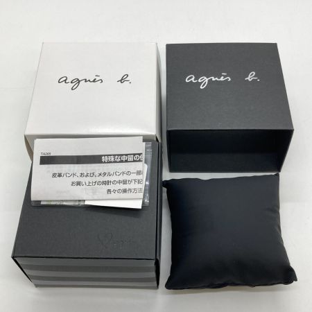  agnes b アニエスベー クロノグラフ クォーツ レディース 腕時計 箱付 VD53-KWB0