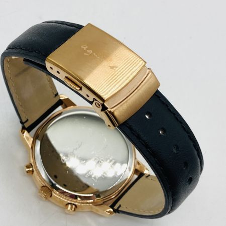  agnes b アニエスベー クロノグラフ クォーツ レディース 腕時計 箱付 VD53-KWB0