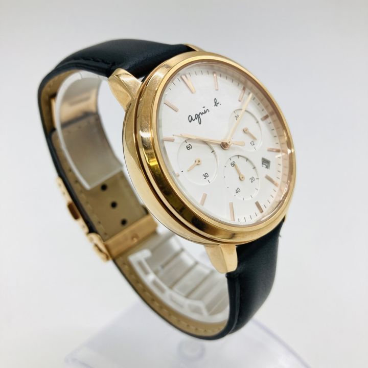 ボディー部未使用品 agnes b. ラウンドフェイスクロノグラフ VD53-KWB0 ホワイトダイヤル ブルー系ベルト 腕時計 札幌市 清田区 平岡 楽天市場】アニエスベー VD53-KWB0 ラウンドフェイス クロノグラフ
