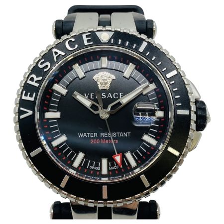  VERSACE ベルサーチ V-RACE DIVER メンズ クォーツ 腕時計 箱・取説付 VAK010016