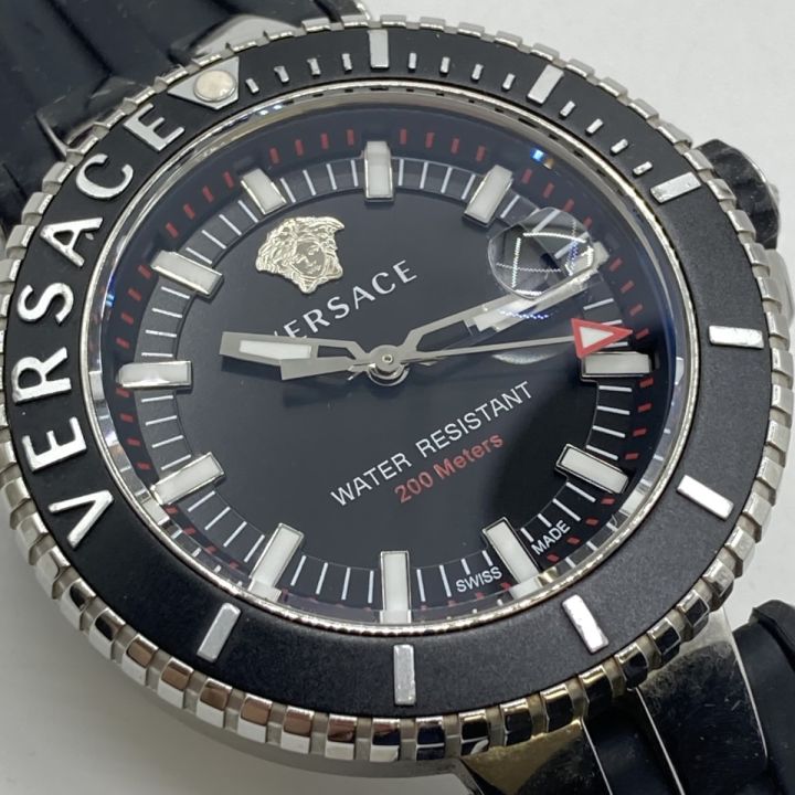 VERSACE ベルサーチ V-RACE DIVER メンズ クォーツ 腕時計 箱・取説付