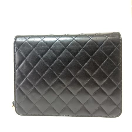  CHANEL シャネル マトラッセ シングルチェーン シングルフラップ ショルダーバッグ A03569 ブラック×ワインレッド