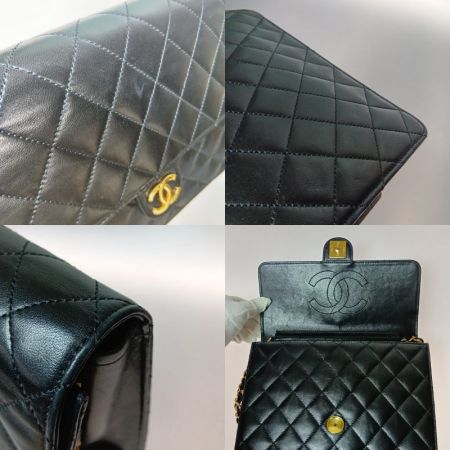  CHANEL シャネル マトラッセ シングルチェーン シングルフラップ ショルダーバッグ A03569 ブラック×ワインレッド