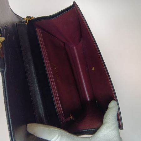  CHANEL シャネル マトラッセ シングルチェーン シングルフラップ ショルダーバッグ A03569 ブラック×ワインレッド