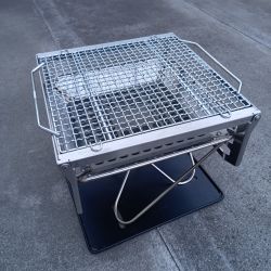 ◎◎ snowpeak スノーピーク 焚火台Mスターターセット グリルブリッジM・焼き網M付 SET-111 Bランク